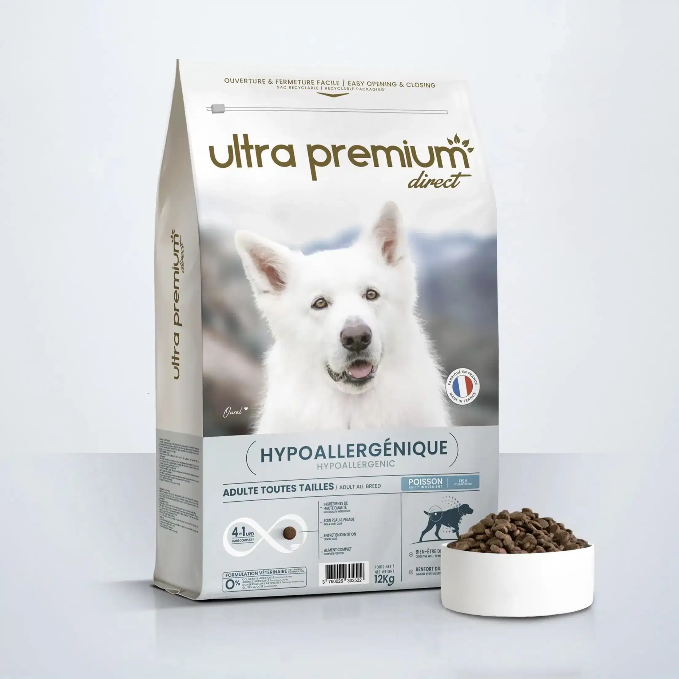 Croquette pour chien Hypoallergéniques au Poisson - 4kg