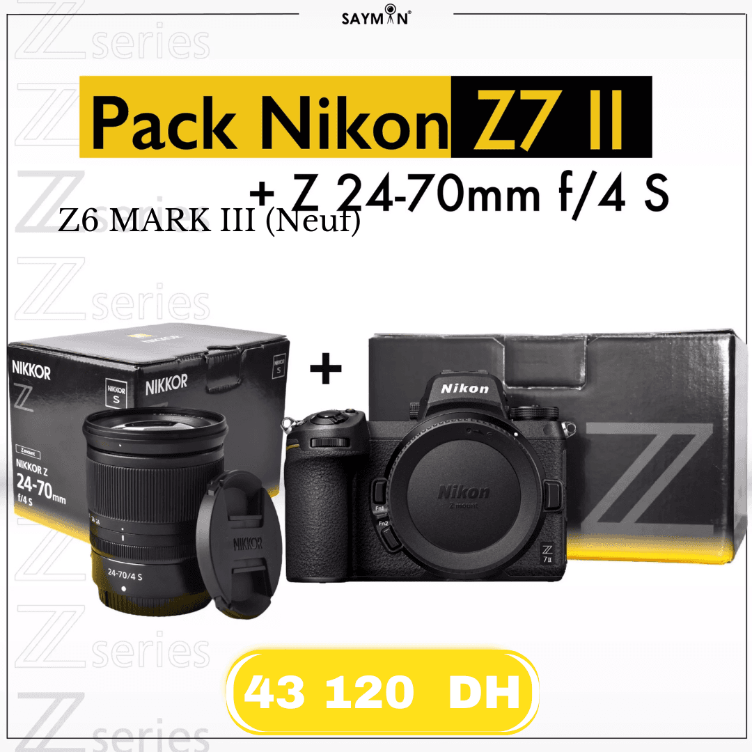 Pack Nikon Z7 II + Z 24-70mm f/4 S