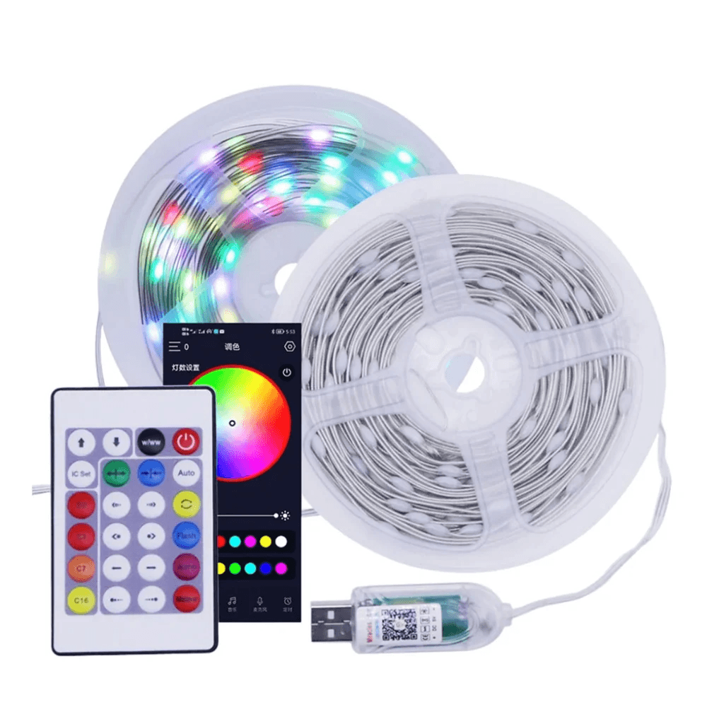 Bande LED RGB avec Connexion USB et Contrôle 10mt IP67