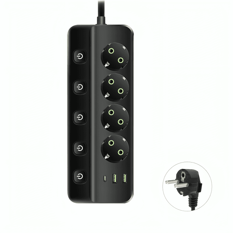 Multiprise QL-1097U – 2500W Câble 3M