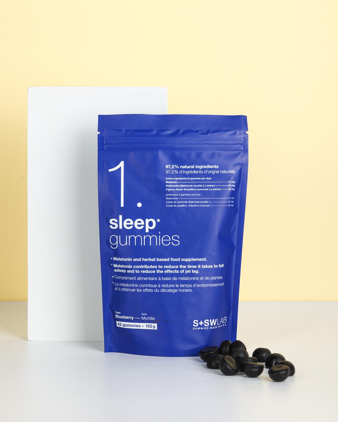 S+SWLAB 1 SLEEP GUMMIES 105G 42 GUMMIES GOUT MYRTILLE