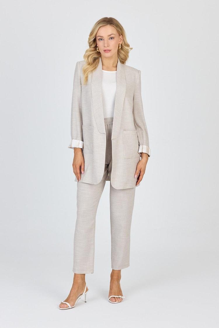 Ensemble avec Veste Détaillée et Pantalon Aqua TK-1103 38-42