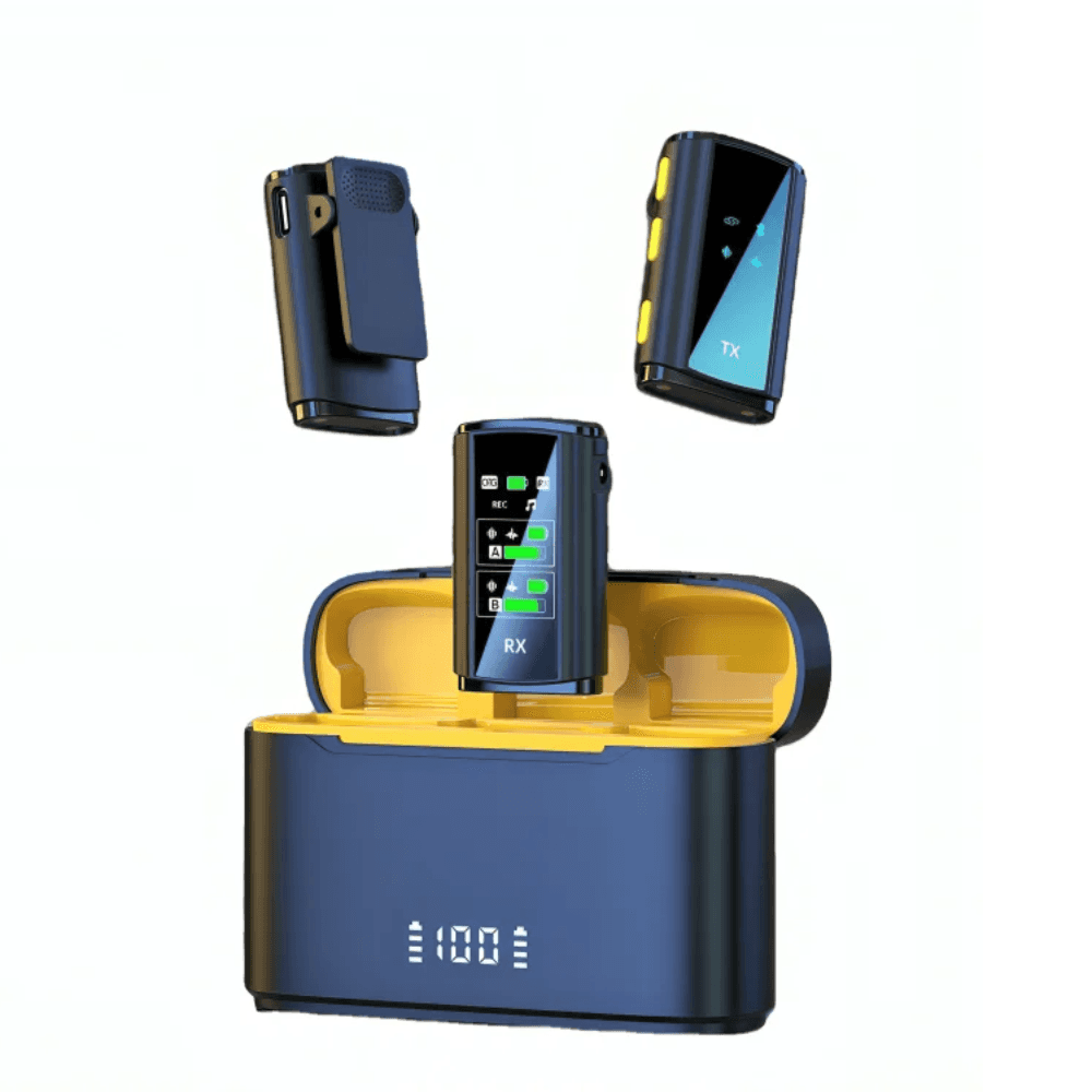 Micro Sans Fil SX28 Professionnel avec Récepteur TYPE-C – Kit Complet TX/RX avec Ecran LED et Boitier de Charge