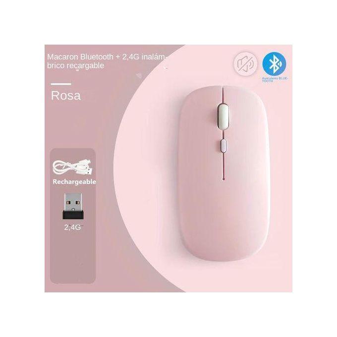 Souris Bluetooth sans Fil Rechargeable 2.4G USB Souris pour Windows Tablette Ordinateur Portable PC