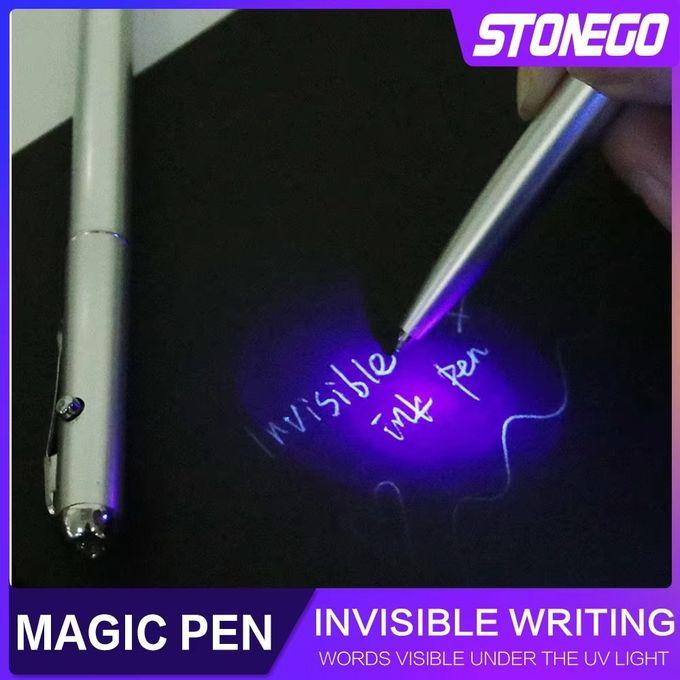 Stylo à Encre Invisible, Stylos à Bille en Matière Plastique avec Lumière Uv, Stylo à Bille Secret Magique