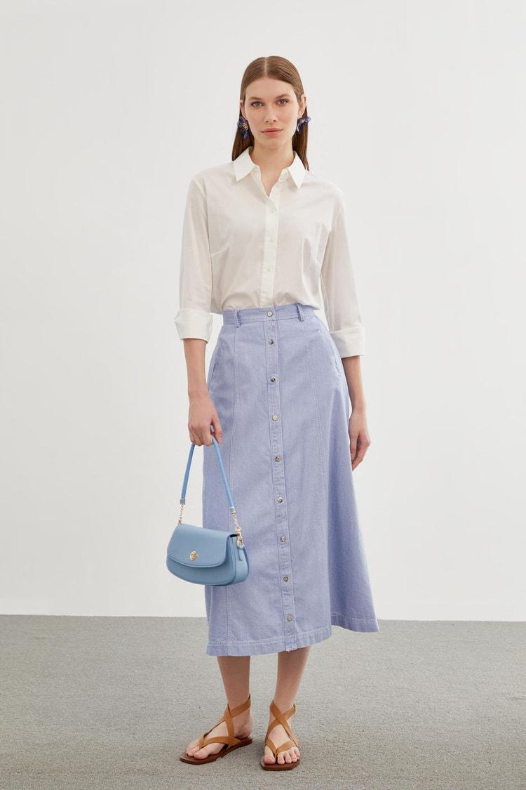 Jupe longue boutonnée