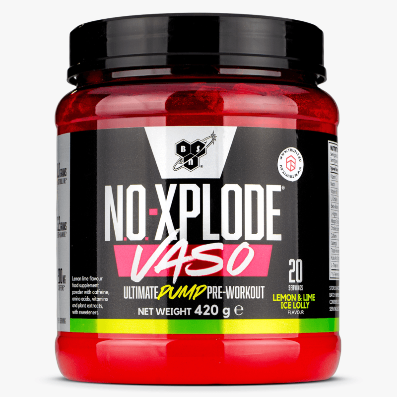 NO-Xplode Vaso 420 g Lemon Lime Ice Lolly - Pre-Workout, Énergie & Force