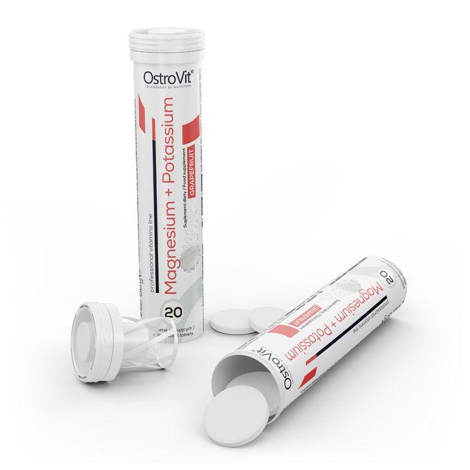 Magnesium + Potassium 20 Effervescent Tablets Grapefruit