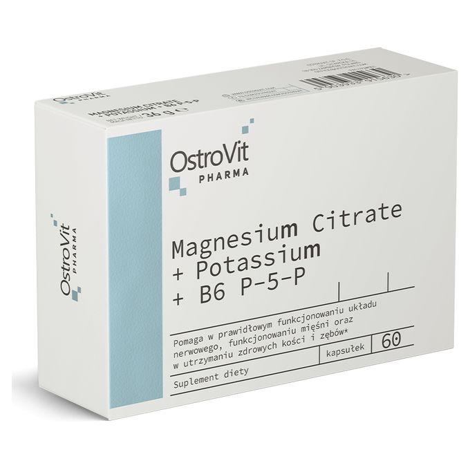 Magnésium Citrate + Potassium + B6 P-5-P 60 Caps - Vitamines & Minéraux