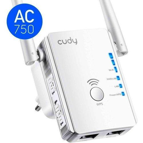 Repeteur Wi-FI 2antennes AC+N 300Mbit/s, WPS 2 Ports, WPS, Mode AP Compatible avec Tous Les routeurs Wi-FI Courants-Blanc (RE300)