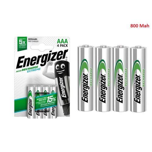 Lot de 4 Batterie rechargeable pile AAA (Ni-MH)x4 800 mAh HR6 Extreme