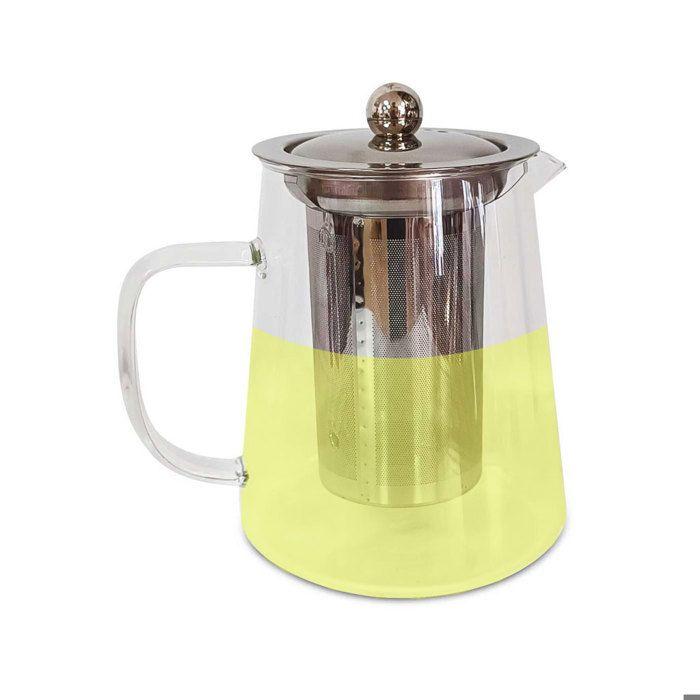 Théière en verre - 700ml - Résistante au feu - Filtre en acier inoxydable