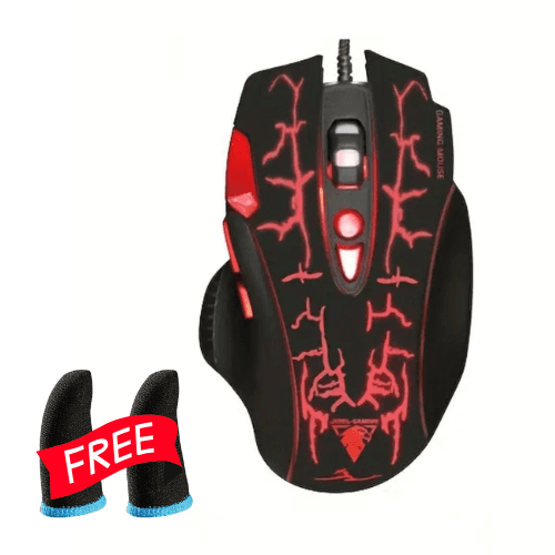 Souris Gamer GM830 8D USB 3200 Dpi 7 Boutons LED RGB + Manchon De Doigt Free Fire Gratuit