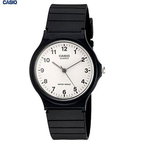 Casio Montre homme femme minimaliste Classique en résine cadran Blanc MQ-24-7BLDF