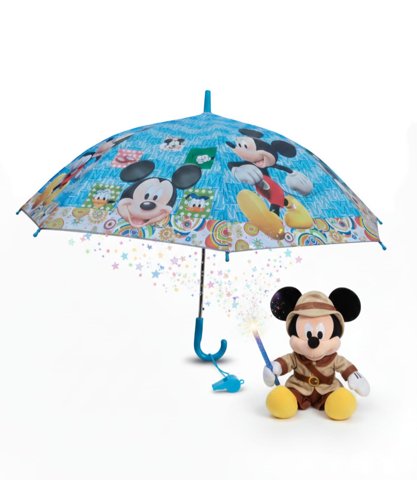 Parapluie enfants Mickey Mouse avec sifflet accessoire ludique et protection amusante